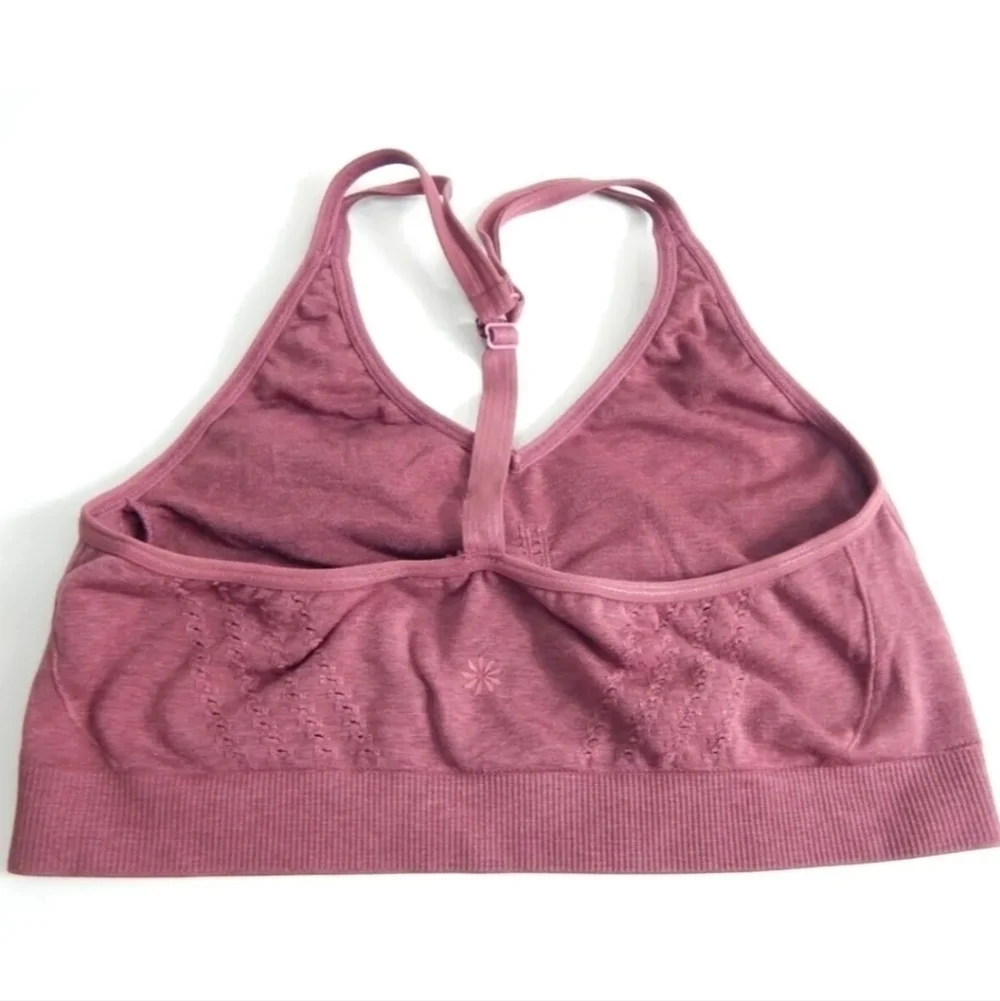 Athleta Mauve Mesh Around Sports Bra